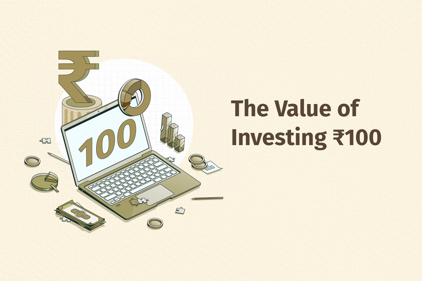 What happens when we invest ₹100:One time vs every year